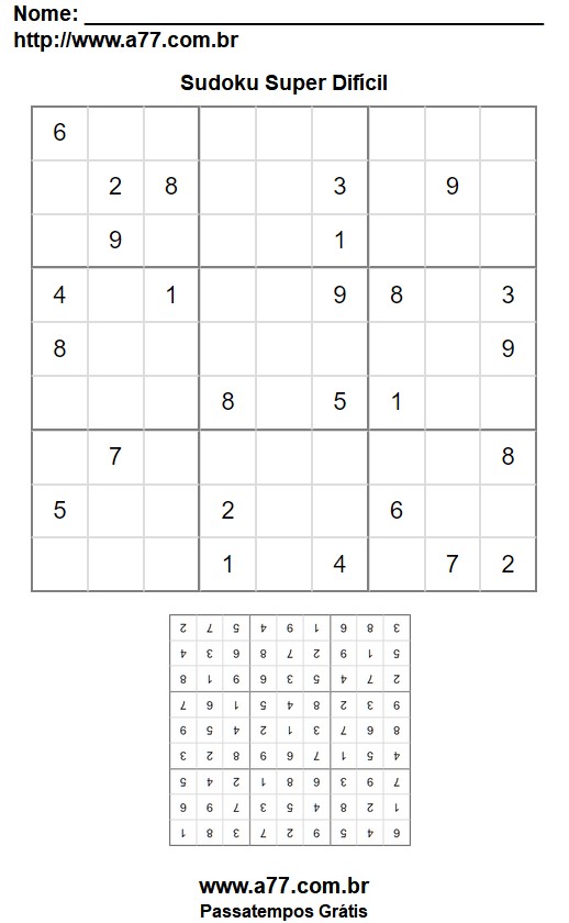 Sudoku Super Difícil Nº 81