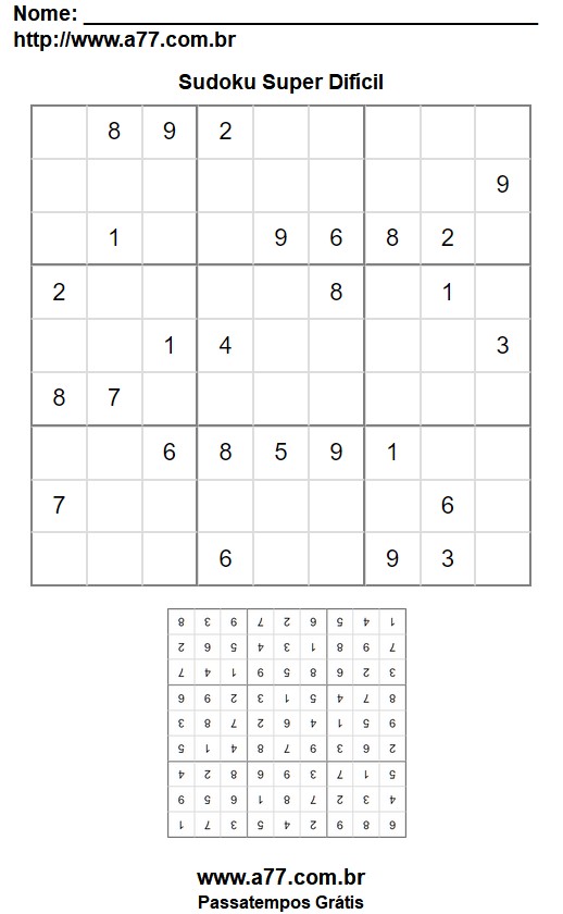 Sudoku Super Difícil Nº 82