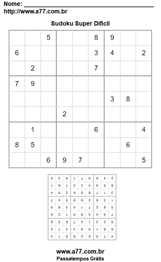 Sudoku Super Difícil Nº 84