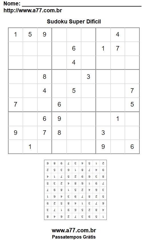 Sudoku Super Difícil Nº 87