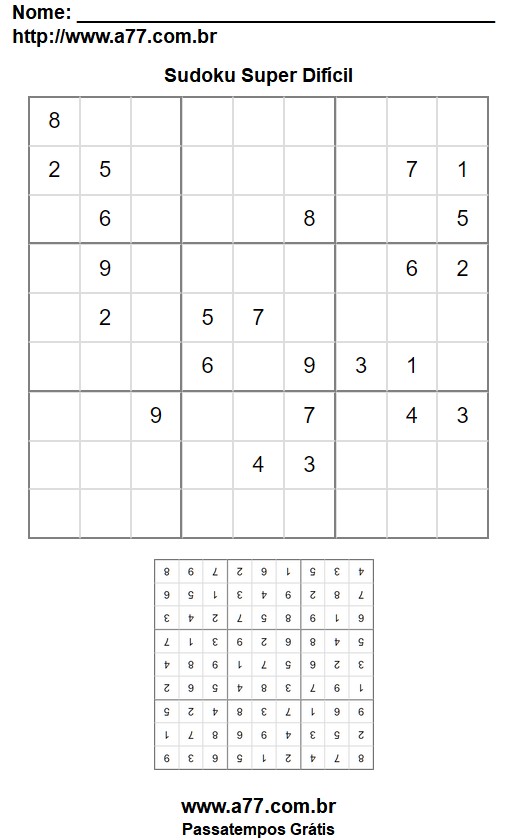 Sudoku Super Difícil Nº 91