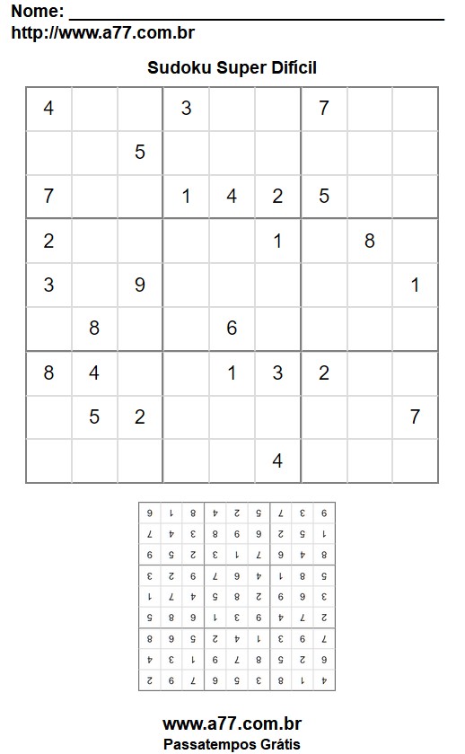 Sudoku Super Difícil Nº 95