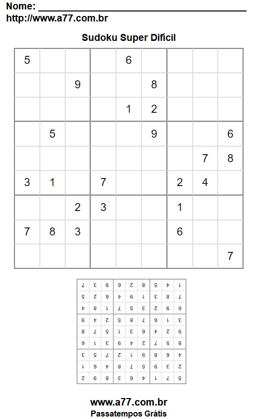 Sudoku Super Difícil Nº 96