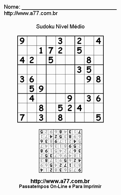 Quatro Quebra-cabeças Sudoku De Nível Médio, Respostas Incluídas