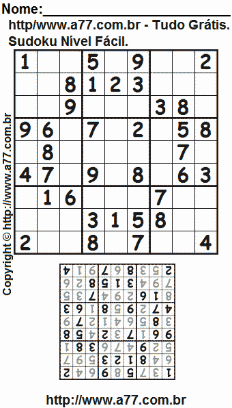 Sudoku Fácil Para Imprimir