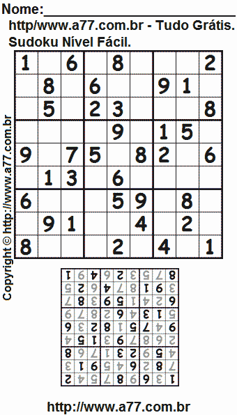 Sudoku Para Impressão