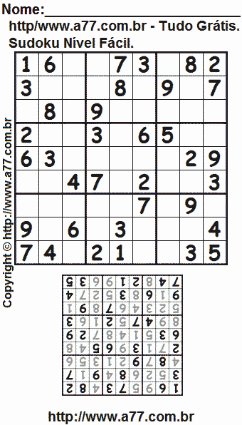 Sudoku Fácil Para Imprimir