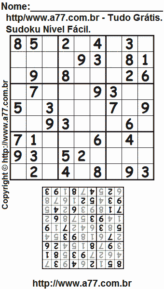 Sudoku Fácil Para Imprimir