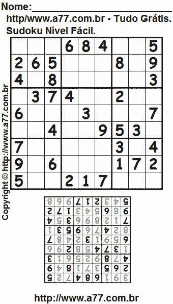 Sudoku Para Impressão