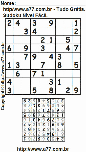 Sudoku Para Impressão