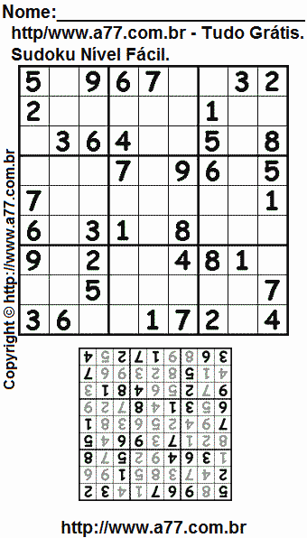 Sudoku Fácil Para Imprimir