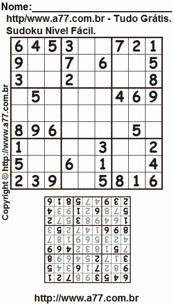 Sudoku Para Impressão