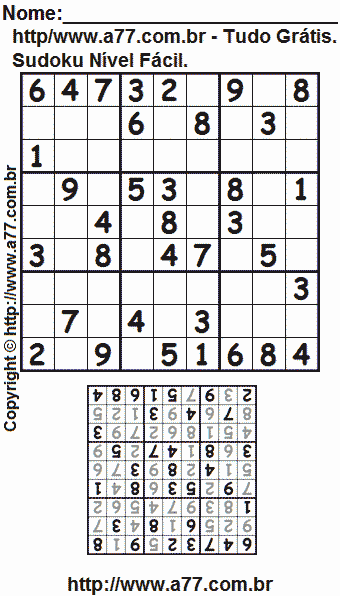 Sudoku Para Impressão