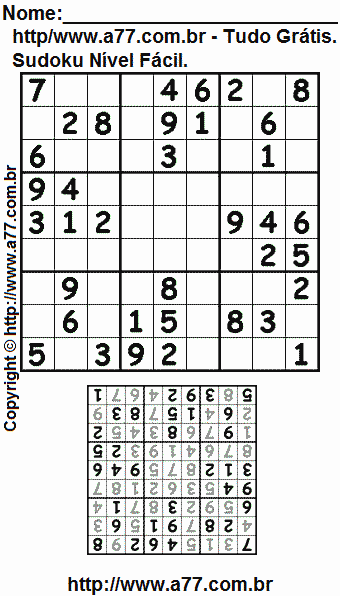 sudoku gratis para imprimir nivel facil