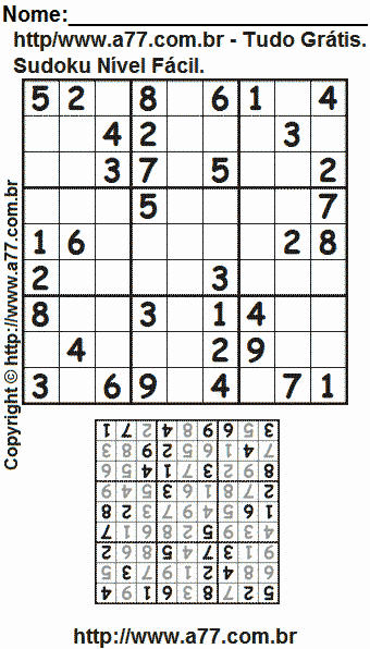 Sudoku Fácil Para Impressão