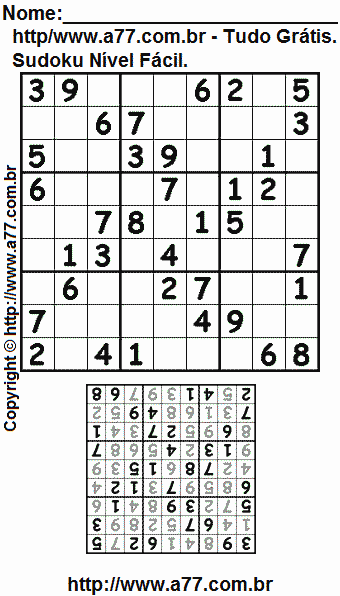 Sudoku Para Impressão Com Respostas