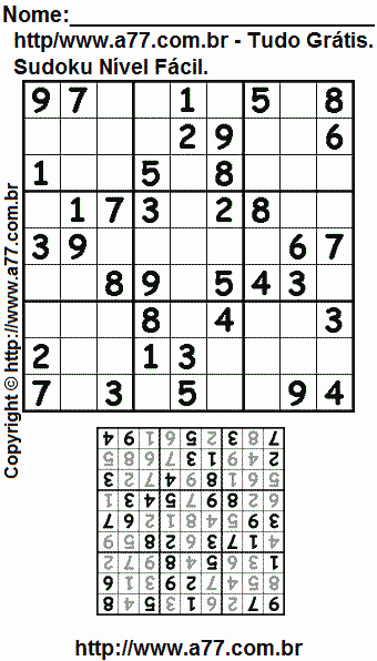 Sudoku Fácil Para Imprimir