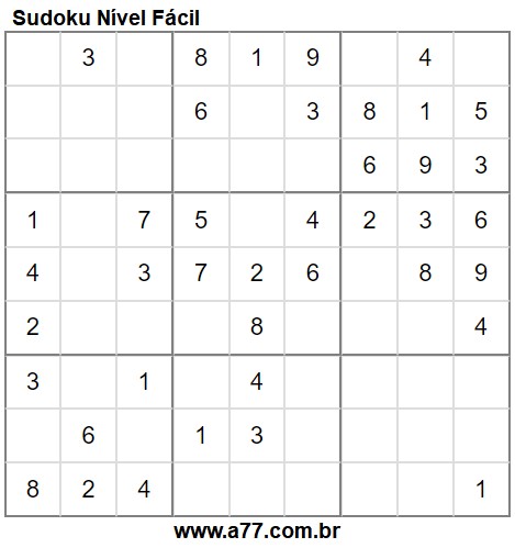 Sudokus 9x9 Para Imprimir